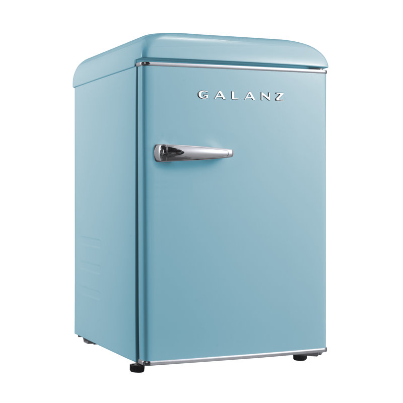 Galanz Retro Refrigerator, Full Width Chiller, 2.5 Cu.Ft Blue & Reviews